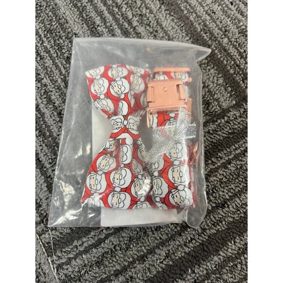 DOGWONG Red Christmas Dog Collar with Bowtie, Santa Claus Christmas Dog Collar - Picture 5 of 9